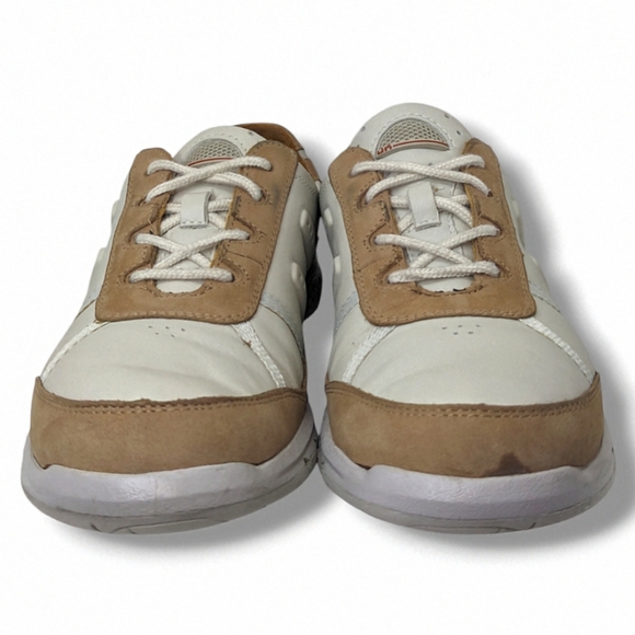 Clarks Unstructured | Two-Tone Leather Casual Comfort Sneakers Women's Size 7 - Picture 5 of 9